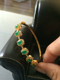 Emerald with CZ stones bracelet *** FREE SHIPPING ***
