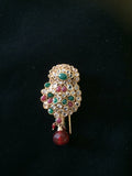 Kundan with Ruby & Emerald hair clip -  *** FREE SHIPPING ***
