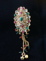 Oval shape kundan saree pin -  *** FREE SHIPPING ***