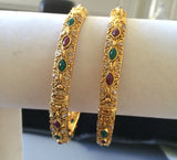 Antique multicolor stones bangles -  *** FREE SHIPPING ***