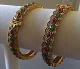 Kundan screw type bangles - *** FREE SHIPPING ***
