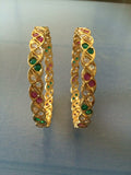 Traditional multicolor stones bangles - *** FREE SHIPPING ***