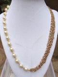 Half pearls half sea beats chain *** FREE SHIPPING ***