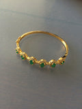 Emerald with CZ stones bracelet *** FREE SHIPPING ***