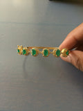 Emerald with CZ stones bracelet *** FREE SHIPPING ***