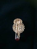 Kundan with Ruby & Emerald hair clip -  *** FREE SHIPPING ***