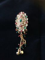 Oval shape kundan saree pin -  *** FREE SHIPPING ***
