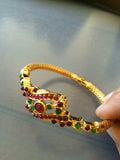 Kada type Ruby and Emerald bracelet -  *** FREE SHIPPING ***