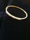 Single line multicolor stones bracelet -  *** FREE SHIPPING ***