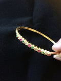 Single line multicolor stones bracelet -  *** FREE SHIPPING ***