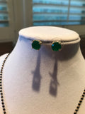 Black beads chain with ruby pendent set  *** FREE SHIPPING ***