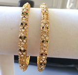Antique finish CZ stones bangles -  *** FREE SHIPPING ***