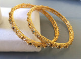 Antique finish CZ stones bangles -  *** FREE SHIPPING ***