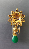 Kundans with ruby stones hair clip  *** FREE SHIPPING ***
