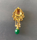 Kundans and ruby stones medium hsir clip  *** FREE SHIPPING ***