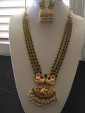 Beautiful three lines emerald stones necklace set  *** FREE SHIPPING ***