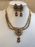 Antique kundans necklace set -  *** FREE SHIPPING ***