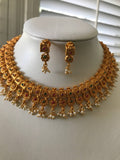 Traditional antique multicolor stones with pearls necklace set  *** FREE SHIPPING ***