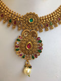 Beautiful antique multicolor stones necklace set  *** FREE SHIPPING ***