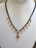 Uncut cz stones black diamond beads chain  *** FREE SHIPPING ***