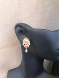 Cute cz stones with ruby necklace set  *** FREE SHIPPING ***