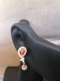 Beautiful multicolor stones stones with pearls necklace set  *** FREE SHIPPING ***