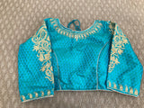 Green color  blouse with gloen thread work bost neck Desiner blouse *** FREE SHIPPING ***