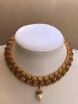 Beautiful and elegant multicolor stones with pearls necklace set  *** FREE SHIPPING ***