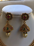 Beautiful antique multicolor stones necklace set  *** FREE SHIPPING ***