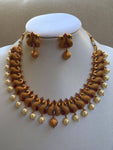Antique peacock with ruby and pearls necklace set  *** FREE SHIPPING ***
