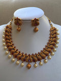 Antique peacock with ruby and pearls necklace set  *** FREE SHIPPING ***