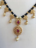 Uncut cz stones black diamond beads chain  *** FREE SHIPPING ***