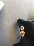 Uncut cz stones with ruby stones black diamond beads chain  *** FREE SHIPPING ***