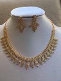Beautiful mango design cz stones necklace set  *** FREE SHIPPING ***