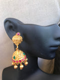 Beautiful traditional ruby and emerald stones necklace set *** FREE SHIPPING ***