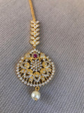 Beautiful cz stones long tikka *** FREE SHIPPING ***