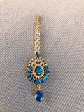 Beautiful cz stones with blue stones tikks  *** FREE SHIPPING ***