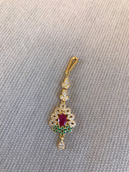 Cute multicolor stones small tikka  *** FREE SHIPPING ***